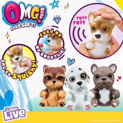 Интерактивная игрушка OMG Pets Little live pets Soft hearts Щенок Далматинец