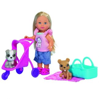 Кукольный набор Steffi & Evi Love Эви и ее любимцы с коляской