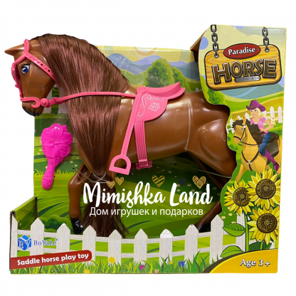 Лошадь для куклы типа Барби Barbie 25 см (бурая)