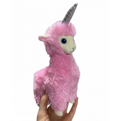 Мягкая игрушка TY Beanie Babies Розовая лама-единорог Лана 15 см