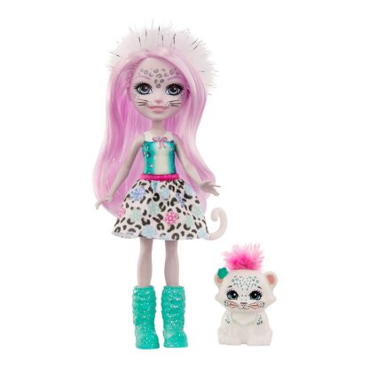 Кукла Enchantimals Снежный леопард Сибил и ее питомец Флэйк