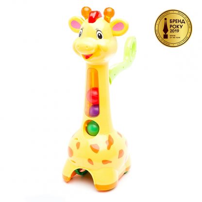 Игрушка-Каталка Kiddieland Аккуратный Жираф со светом и звуком
