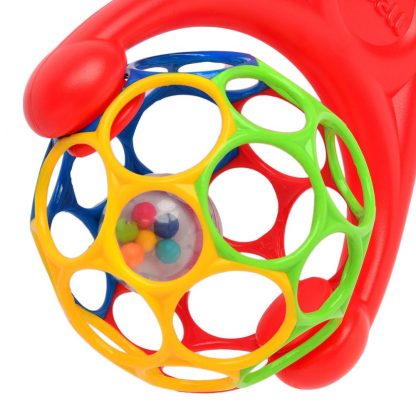 Игрушка-Каталка Oball 2-в-1 с мячом и погремушкой (красная)